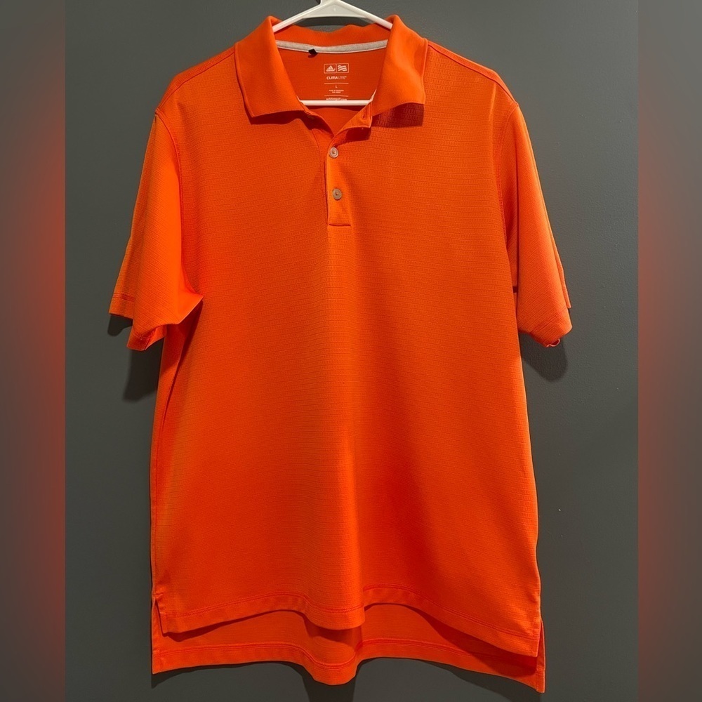Adidas Basic Sport Polo size L color orange - Picture 1 of 6